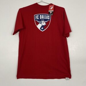 NWT FC Dallas Shirt Boys XL Youth Red MLS Soccer Adidas Short Sleeve Cotton Tee